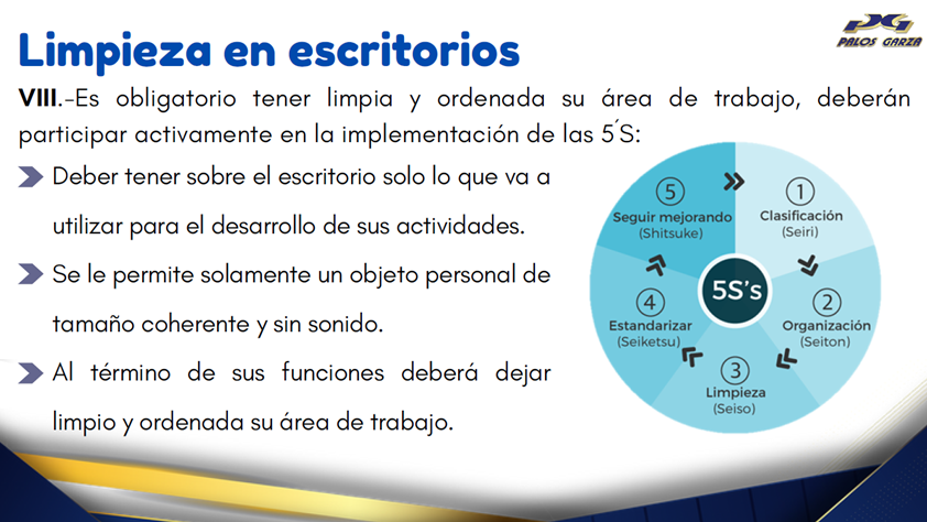 Limpieza en escritorios